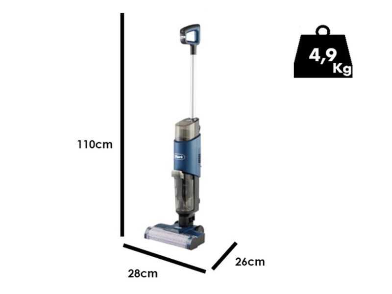 Shark HydroVac WD100EU - Nettoyeur de sols &agrave; batterie - 3 en 1 : lave et aspire