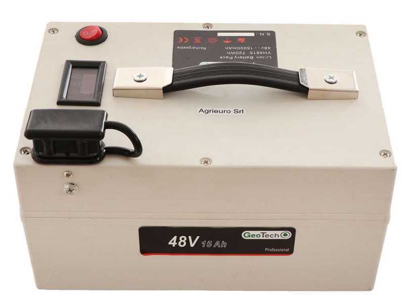 GeoTech-Pro E-Truck 600 - Chariot-remorque &eacute;lectrique &agrave; batterie 48V 15Ah