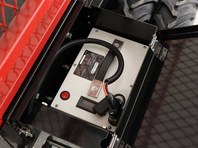 GeoTech-Pro E-Truck 600 - Chariot-remorque &eacute;lectrique &agrave; batterie 48V 15Ah