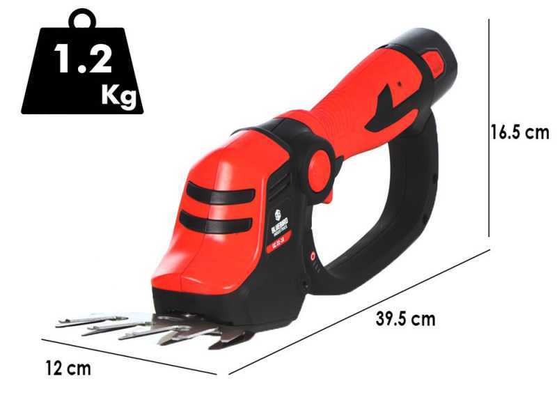 Blue Bird GC 22-10 - Cisaille &agrave; gazon sur batterie - Taille-haie - 12,6 V 2,5 Ah + perche de rallonge