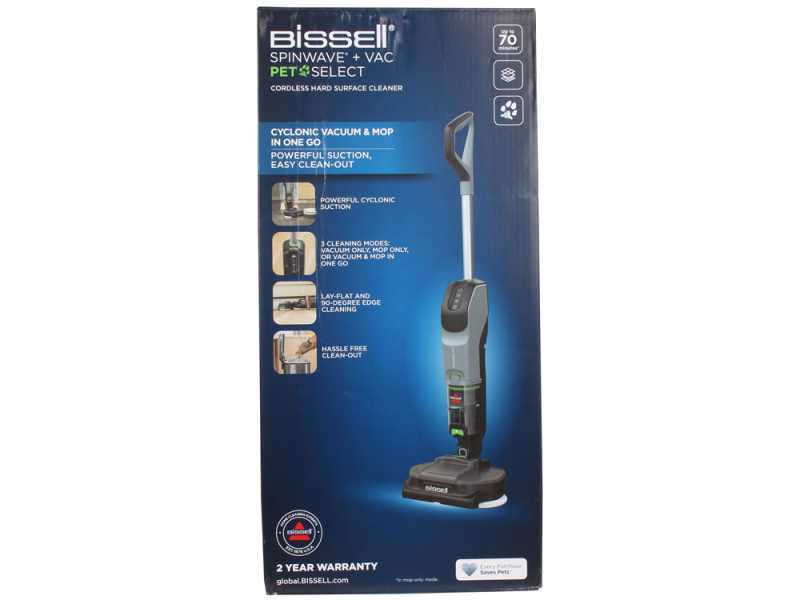Bissell SpinWave + Vac PET Select - Nettoyeur de sols pour surfaces dures - 25.9 V