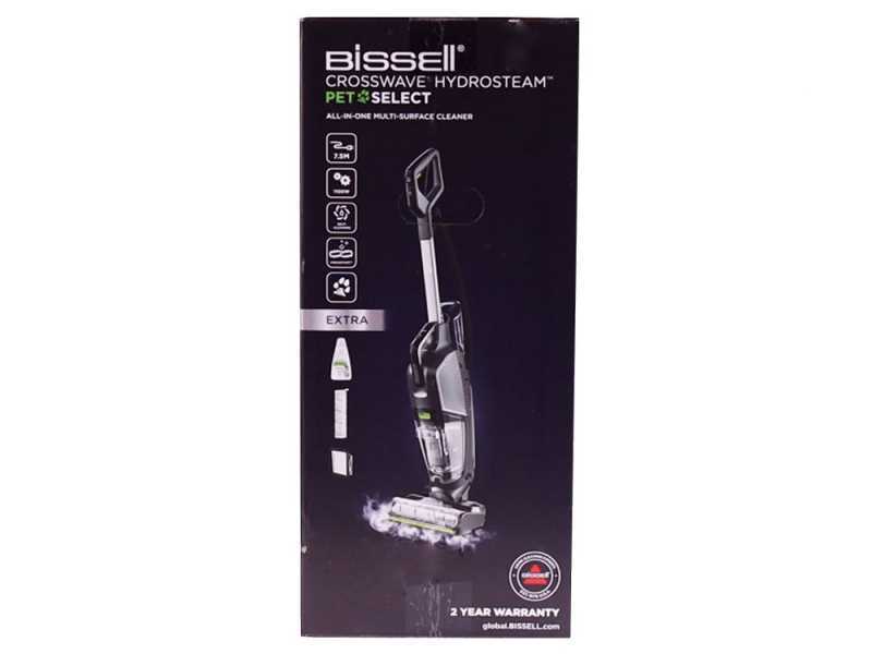 Bissell CrossWave Hydrosteam PET Select - Nettoyeur de sols 3 en 1 lave, s&egrave;che et aspire