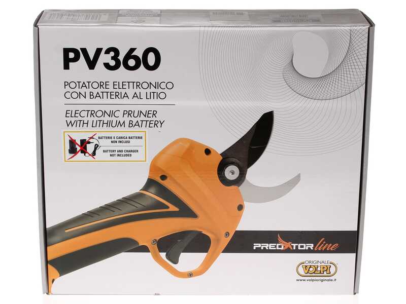 Volpi Predator PV360 - S&eacute;cateur &eacute;lectrique de taille - 2x 14,4V/2,5Ah - Diam&egrave;tre de coupe 32 mm