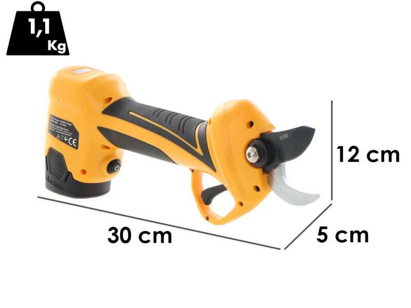 Volpi Predator PV360 - S&eacute;cateur &eacute;lectrique de taille - 2x 14,4V/2,5Ah - Diam&egrave;tre de coupe 32 mm