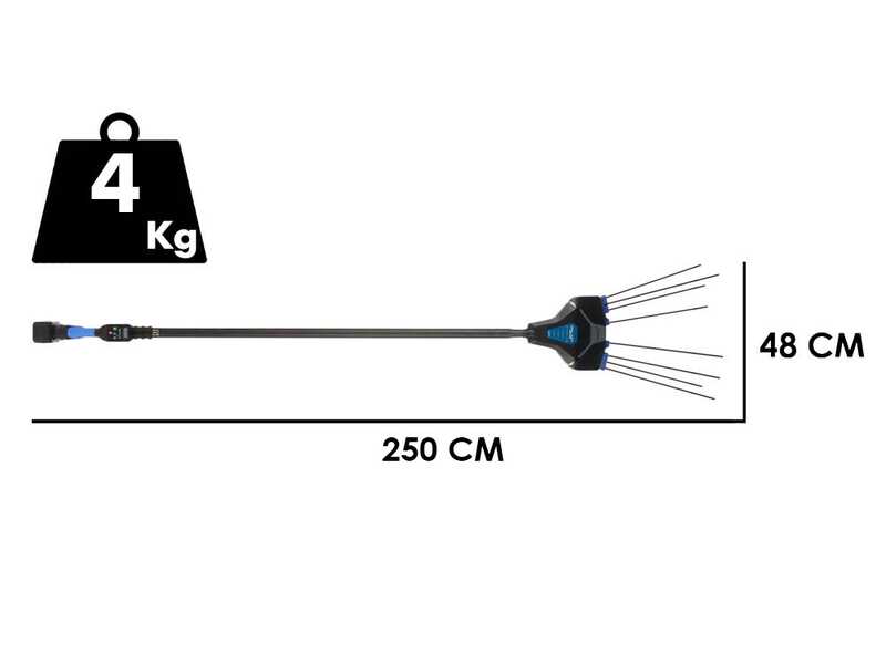 VESCO GALAXY XR14F.1 - Peigne vibreur &agrave; batterie au lithium - Perche fixe 250 cm - 14,4 V 6 Ah