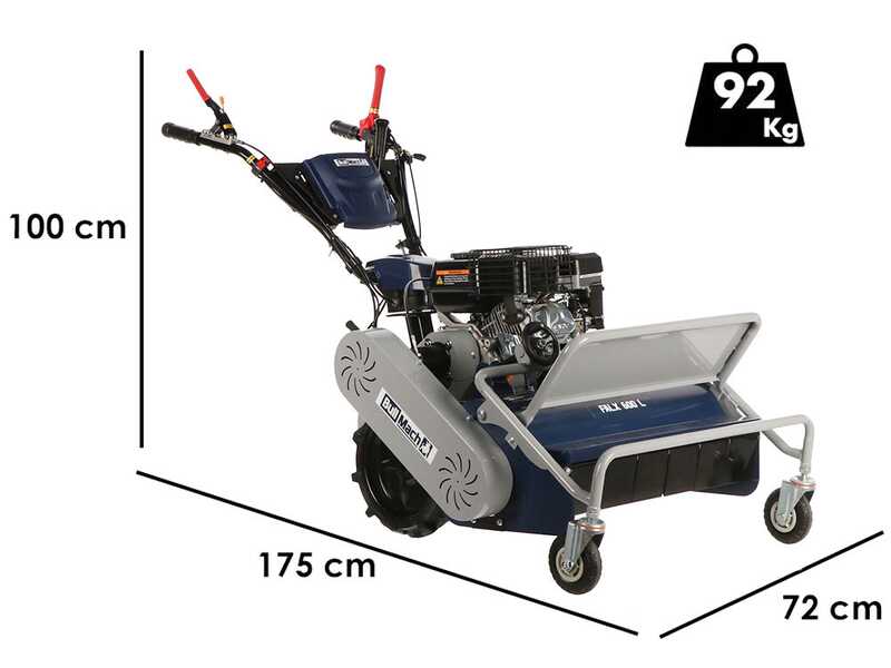 BullMach FALX 600 L - Tondeuse débroussailleuse à marteaux - Loncin G200F