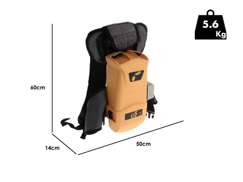 Oliviero Batterie &agrave; dos L-SET Li5 - Groupe d'alimentation pour outils &eacute;lectriques - 36V 14A 504Wh