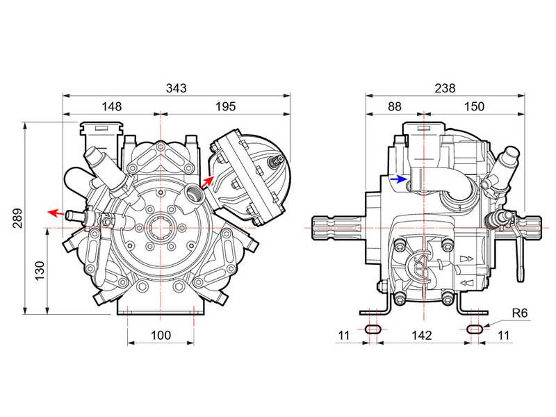 Pompe de pulv&eacute;risation Comet APS 71 avec attelage tracteur &ndash; haute pression