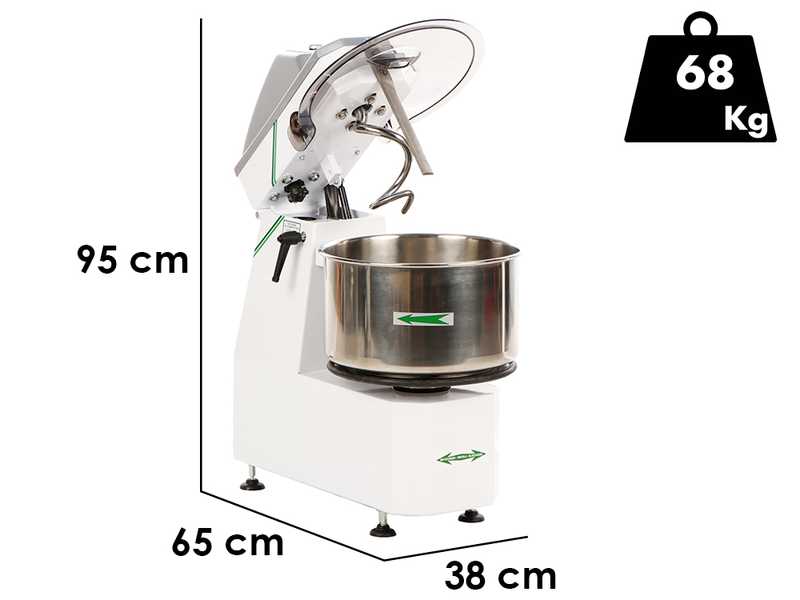 P&eacute;trin &agrave; spirale avec t&ecirc;te relevable FIMAR 18CNS - Triphas&eacute; - 2 vitesses