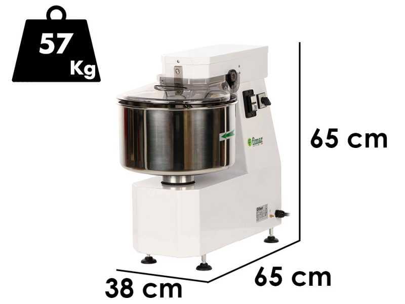 Fimar 20LN - P&eacute;trin &agrave; spirale - Triphas&eacute; - 16 Kg - 2 Vitesses