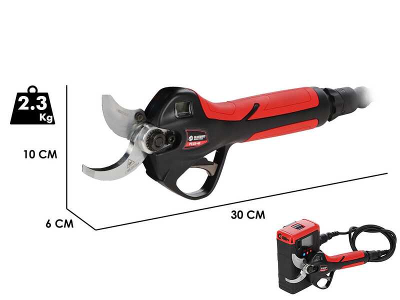 Blue Bird PS 22-40 + CS22-08 - Kit S&eacute;cateur + &Eacute;lagueuse &agrave; batterie - 43.2V 4Ah