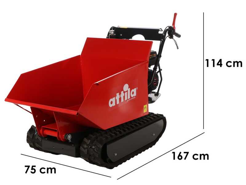 Attila ATT 500 D-L - Brouette &agrave; moteur &agrave; chenilles dumper - Charge 500Kg