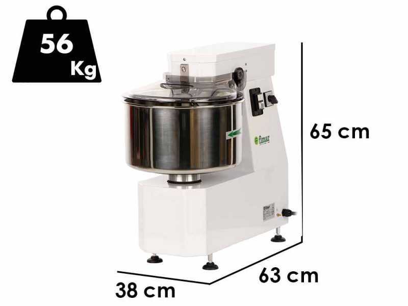 Fimar 15LN - P&eacute;trin &agrave; spirale - Triphas&eacute; - 10 Kg - 2 Vitesses
