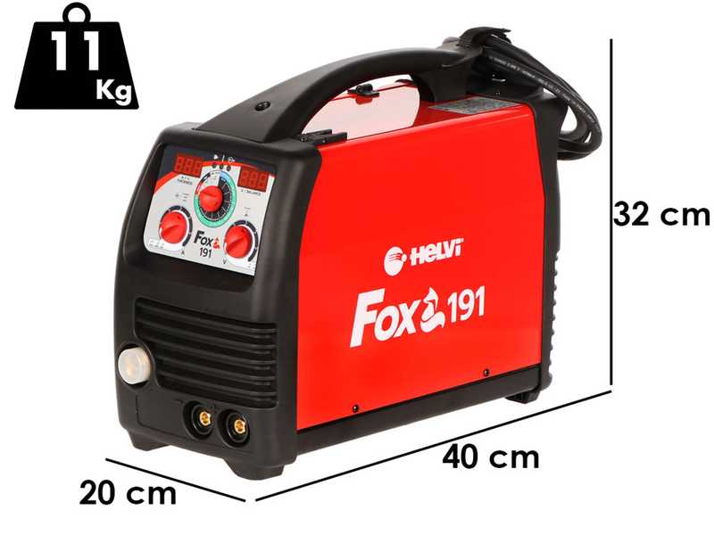 Helvi Fox 191 - Poste &agrave; souder Inverter multiproc&eacute;d&eacute; (MIG-MAG/MMA/TIG), &agrave; courant continu (DC)