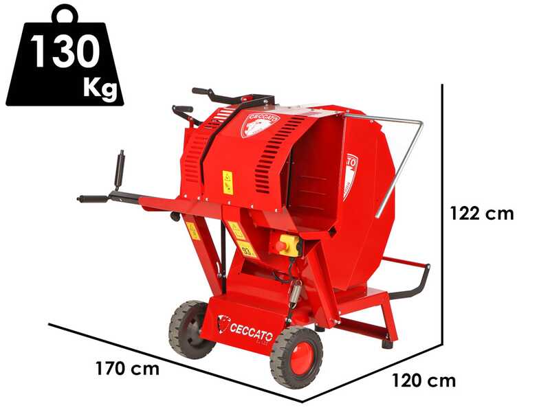 Ceccato Olindo SGT Honda GX200 - Scie &agrave; b&ucirc;ches thermique circulaire &agrave; chevalet