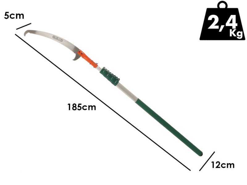GeoTech STP S 550 - Scie de jardin sur perche de rallonge - 185-550cm