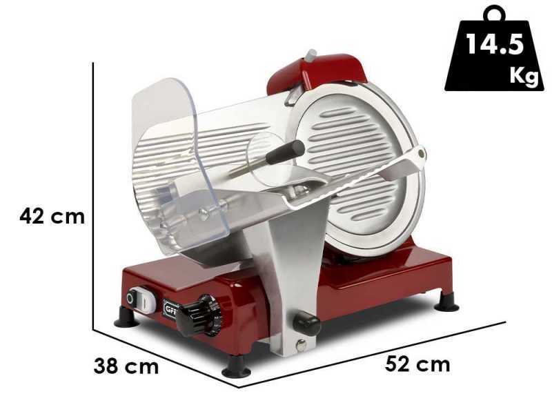 G3 Ferrari Emilia 250 Rouge - Trancheuse avec lame en acier inox 250 mm - 240 W