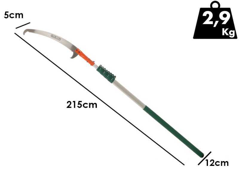 GeoTech STP S 700 - Scie de jardin sur perche de rallonge - 215-700 cm