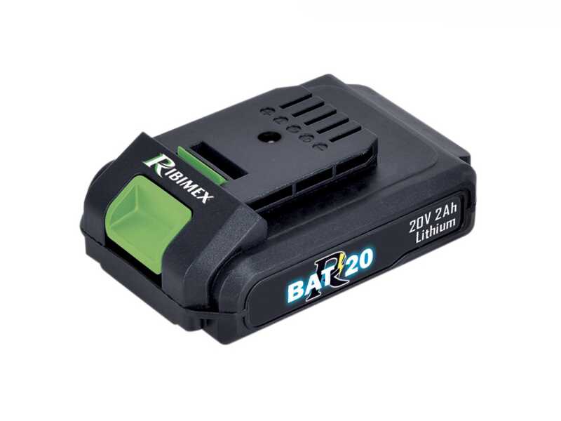 Ribimex PRBAT20/SEC - S&eacute;cateur de taille &eacute;lectrique - 20 V/2 Ah - Diam&egrave;tre de coupe 25 mm