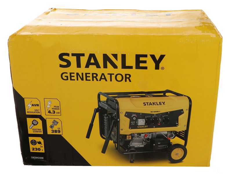 Stanley SG 4200B-1 - Groupe &eacute;lectrog&egrave;ne monophas&eacute; AVR - 4.3kW monophas&eacute;