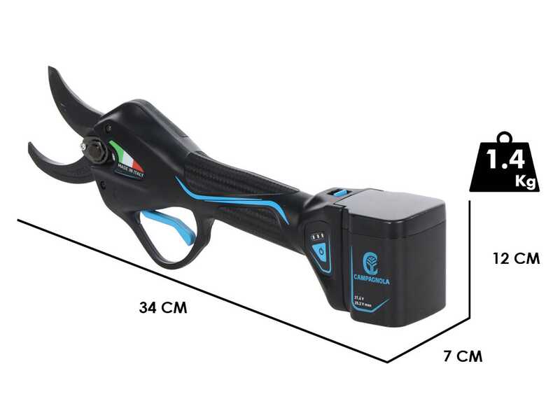 Campagnola NOVA 40 - S&eacute;cateur &eacute;lectrique &agrave; batterie - 21.6V 5Ah - Diam&egrave;tre de coupe 40 mm