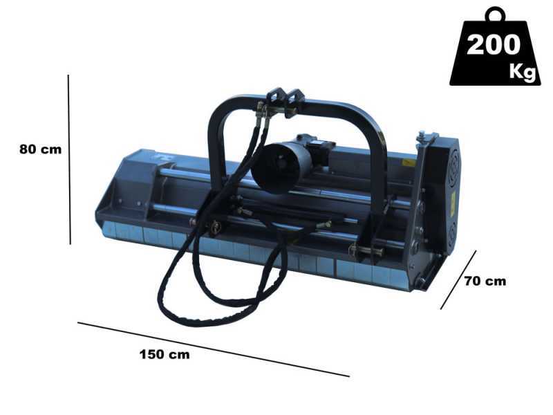 BlackStone BL 140 Hydro - Broyeur sur tracteur - S&eacute;rie l&eacute;g&egrave;re - D&eacute;port hydraulique