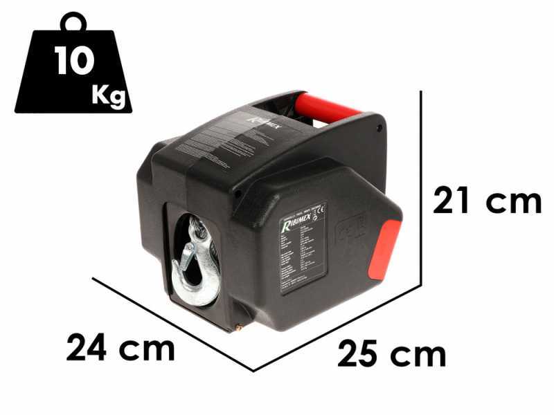 Ribimex PE12V - Treuil &eacute;lectrique &agrave; batterie 12V - Avec t&eacute;l&eacute;commande