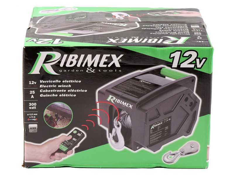 Ribimex PE12V/T1 - Treuil &eacute;lectrique &agrave; batterie 12 V - Avec t&eacute;l&eacute;commande