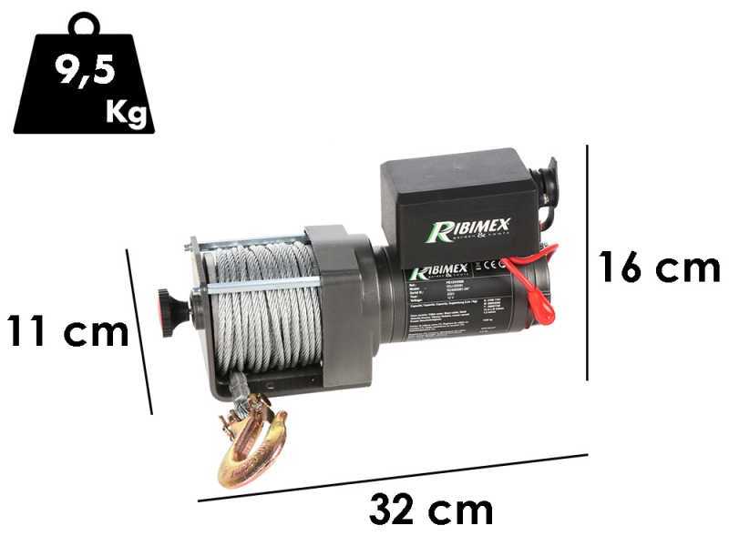 Ribimex PE12V/2500 - Treuil &eacute;lectrique a batteria 12V - 3 HP