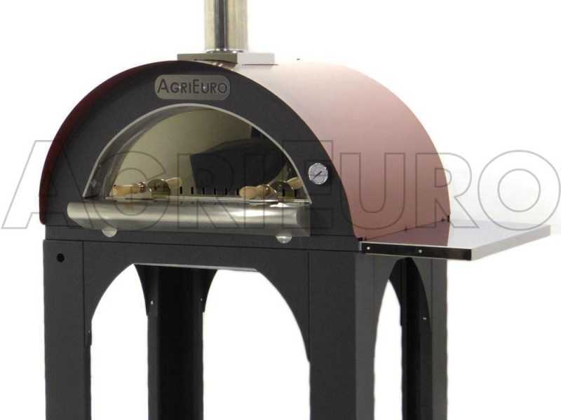 Four &agrave; pizza &agrave; bois d'ext&eacute;rieur Cibus Red - 4 pizzas