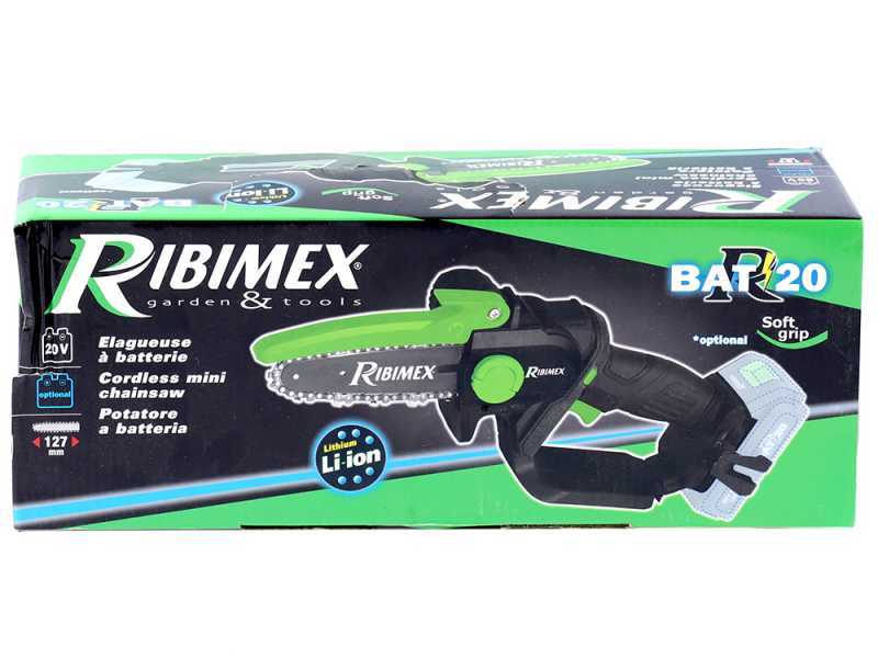 Ribimex PRBAT20/TRB - &Eacute;lagueuse manuelle &agrave; batterie - 20 V/4 Ah