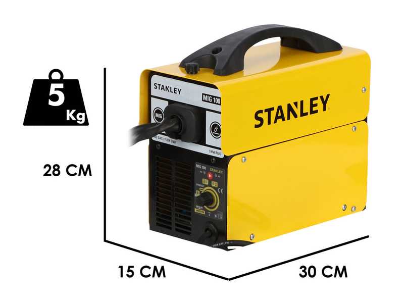 STANLEY MIG 100 - Poste &agrave; souder Inverter (MIG) - Pour soudage NO GAZ