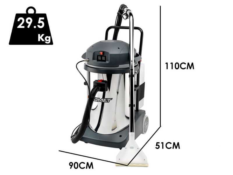 Comet CVC 278 XH - Shampoineuse professionnelle pour tissus et moquettes - Aspirateur pour eau et poussi&egrave;re