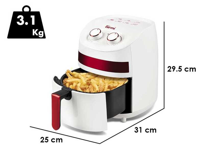 Girmi FG93 EcoFrit Compact - Friteuse &agrave; air compact 3,2 L