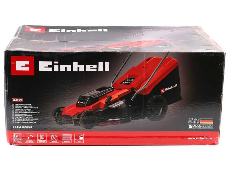 Einhell GC-EM 1800/43 - Tondeuse &agrave; gazon &eacute;lectrique - 1800W - Coupe de 43&nbsp;cm