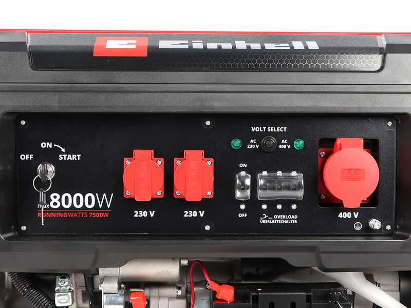 Einhell TC-PG 8000 - Groupe &eacute;lectrog&egrave;ne &agrave; essence - AVR - 8,0 kW - Courant continu 7,5 kW triphas&eacute;