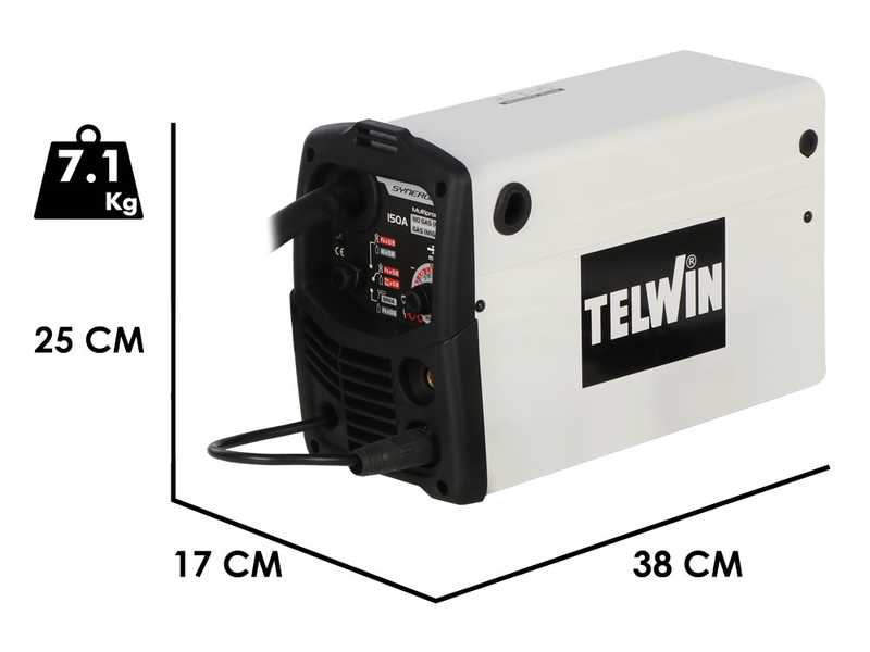 Telwin Bimax150i Synergic - Poste &agrave; souder Inverter multiproc&eacute;d&eacute; (MIG-MAG/FLUX/MMA), &agrave; courant continu (DC)