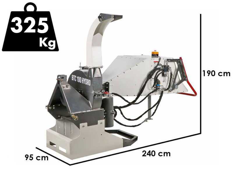 BlackStone BTC 100 HYDRO - Broyeur &agrave; tracteur - Avec rouleaux d'entra&icirc;nement &agrave; commande hydraulique