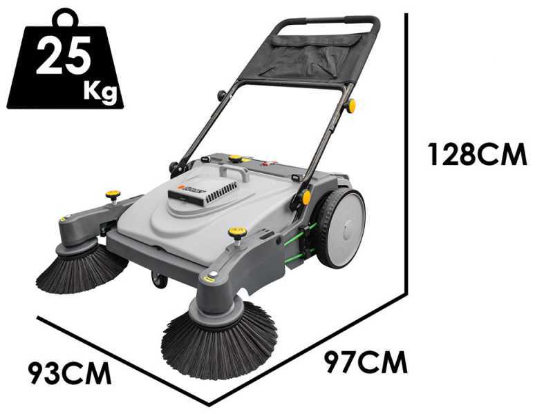 Comet CSW 950 MF - Balayeuse manuelle &agrave; pouss&eacute;e avec bac de ramassage
