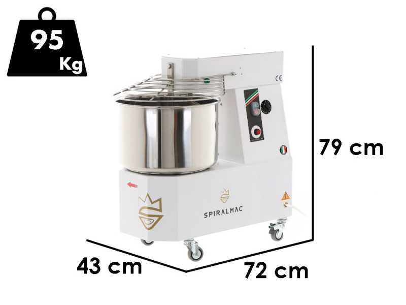 Spiralmac SV25VV - P&eacute;trin &agrave; spirale - 10 vitesses - 25 Kg