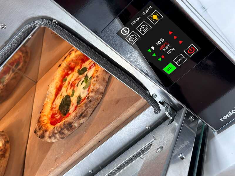 Resto Italia Hooven 342 Digitale - Four &eacute;lectrique &agrave; pizza - Affichage num&eacute;rique