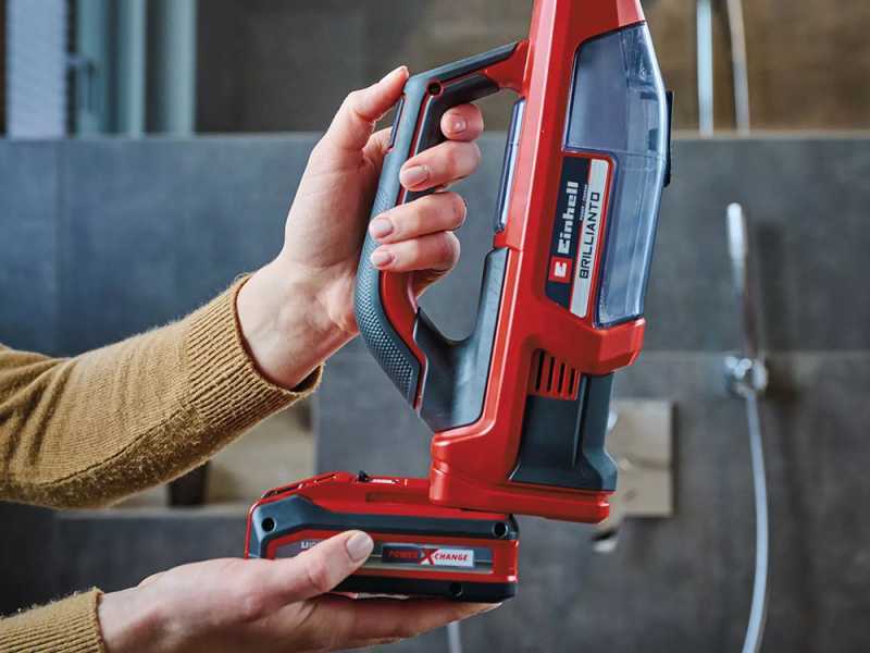 Einhell BRILLIANTO - Nettoyeur de vitres &agrave; batterie - ramasse gouttes portatif - 18V/2,5Ah