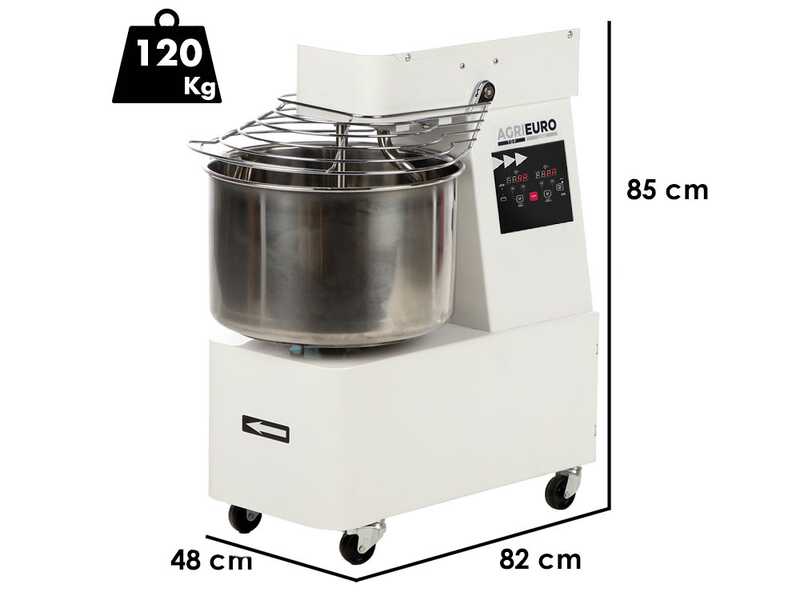 Mixer 4000 T-2G DIG - P&eacute;trin &agrave; spirale - 32 kg triphas&eacute; &agrave; 2 vitesses - &Eacute;cran num&eacute;rique