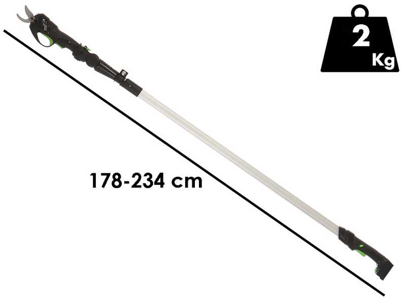 Ribimex PRBAT20/SECSB - S&eacute;cateur &eacute;lectrique sur perche - Diam&egrave;tre de coupe 25 mm - SANS BATTERIE NI CHARGEUR