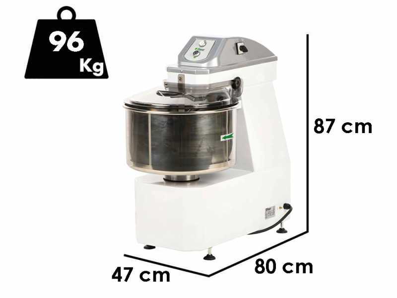 P&eacute;trin &agrave; spirale FIMAR 18SN- Capacit&eacute; de p&acirc;te 18 Kg - Triphas&eacute; - 2 Vitesses