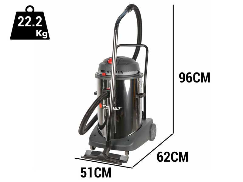 Comet CVP 278 X - Aspirateur bidon multifonctions - 78 litres - Poussi&egrave;res et Liquides - INOX