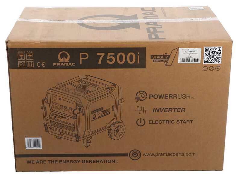 Pramac P7500I - Groupe &eacute;lectrog&egrave;ne &agrave; inverter silencieux sur chariot 7 kW - Continu 6,5 kW Monophas&eacute;