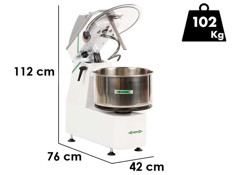 Fimar 25SR - P&eacute;trin &agrave; spirale &agrave; t&ecirc;te relevable - Triphas&eacute;