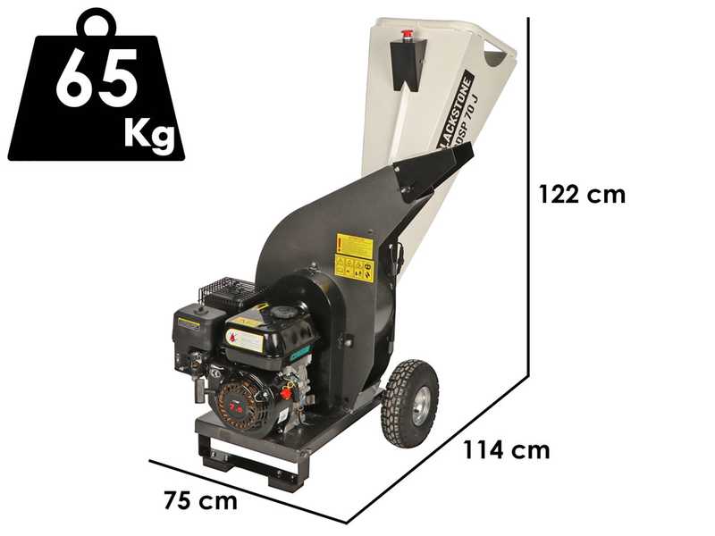 BlackStone DSP 70 J - Broyeur thermique  - Moteur &agrave; essence de 212 cm3