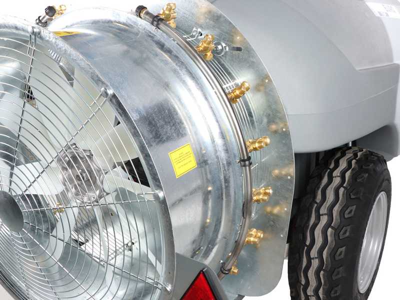 Atomiseur tra&icirc;n&eacute; Gray T Car 1500/80 avec attelage pour tracteur pour pulv&eacute;risation - Capacit&eacute; 1500L - Pompe AR1064